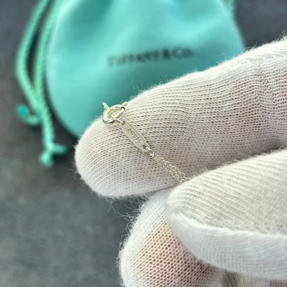 Tiffany & Co. Double Chain Heart Tag Bracelet 6" - Picture 4 of 7